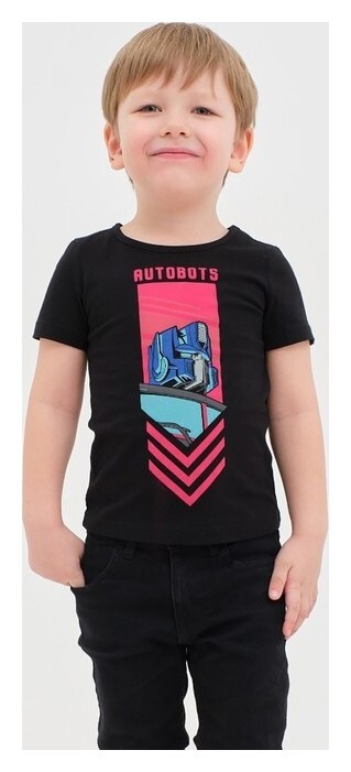 Футболка детская "Autobots", Transformers, рост 86-92, чёрный  Kaftan