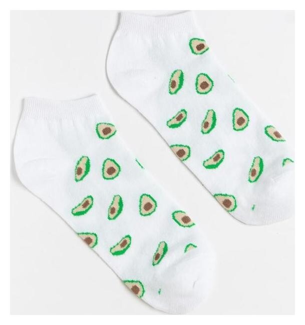 Носки женские Minaku «Авокадо», цвет белый, размер 38-39 (25 см)  Minaku