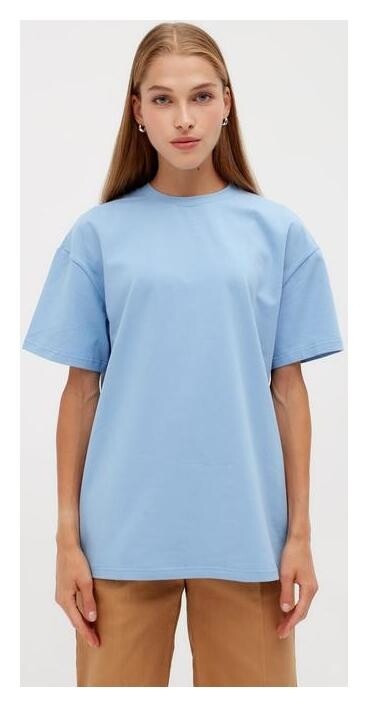 Футболка женская Minaku: оversize, цвет голубой, р-р 44  Minaku