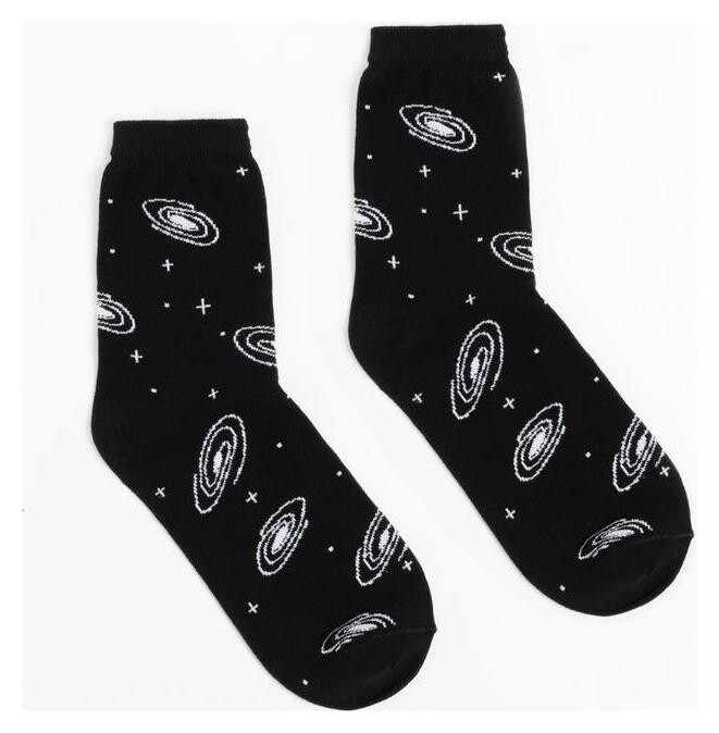 Носки женские Minaku «Космос», цвет чёрный, размер 38-39 (25 см)  Minaku