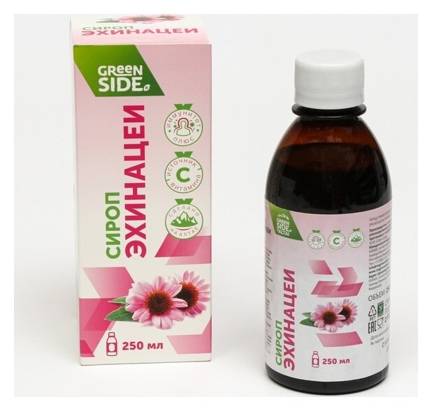 Сироп эхинацеи крепкий иммунитет, 250 мл  Green Side