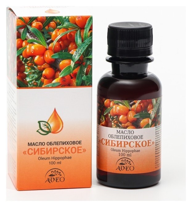 Масло облепиховое сибирское, 100 мл AVEO