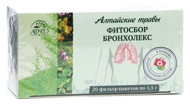 Фитосбор алтайские травы бронхолекс, 20 фильтр пакетов по 1.5 г  AVEO