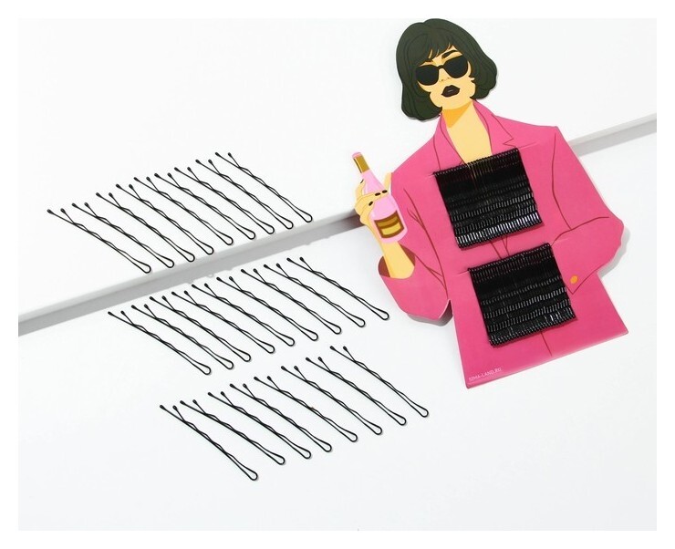 Невидимка для волос «Будь оригиналом», чёрная, 60 шт.  Art Beauty