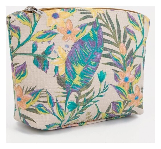 Косметичка на молнии, с подкладом, цвет бежевый Золотой дождь