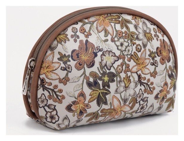 Косметичка на молнии, с подкладом, цвет бежевый  Золотой дождь