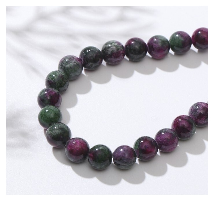 Бусины на нити шар №8 "Турмалин", 40см  