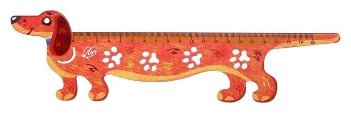 Линейка фигурная 20 см "Такса"  Луч