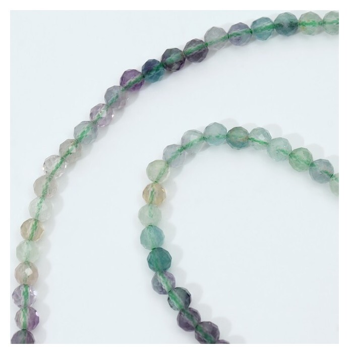 Бусины на нити шар №2,5 гранёный "Флюорит", +/-39см  