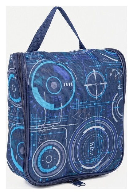 Косметичка-несессер на молнии, с подкладом, цвет синий  Бако Текстиль