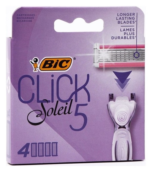 Купить Сменные кассеты для бритья BIC Click 5, 4 шт., Франция