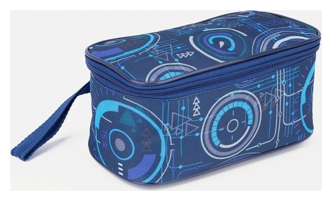 Косметичка на молнии, с подкладом, цвет синий Бако Текстиль