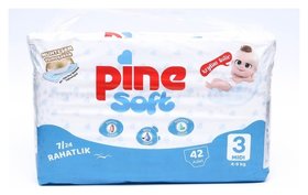 Подгузники детские Pine Soft 3 Midi (4 - 9 Kg), 42 шт 