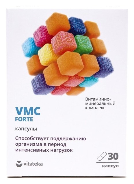 Витаминно-минеральный комплекс витатека VMC Forte, 30 капсул по 0.610 г Витатека