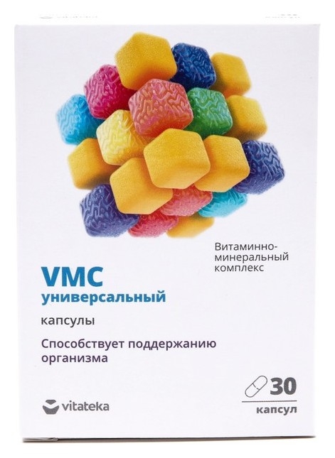

Витаминно-минеральный комплекс универсальный витатека Vmc, 30 капсул по 0.764 г