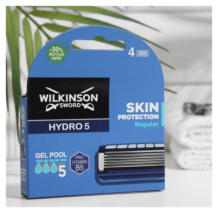 Сменные кассеты для бритья Wilkinson Sword Hydro5 Skin Protection Regular, 5 лезвий, 4 шт.  Wilkinson Sword