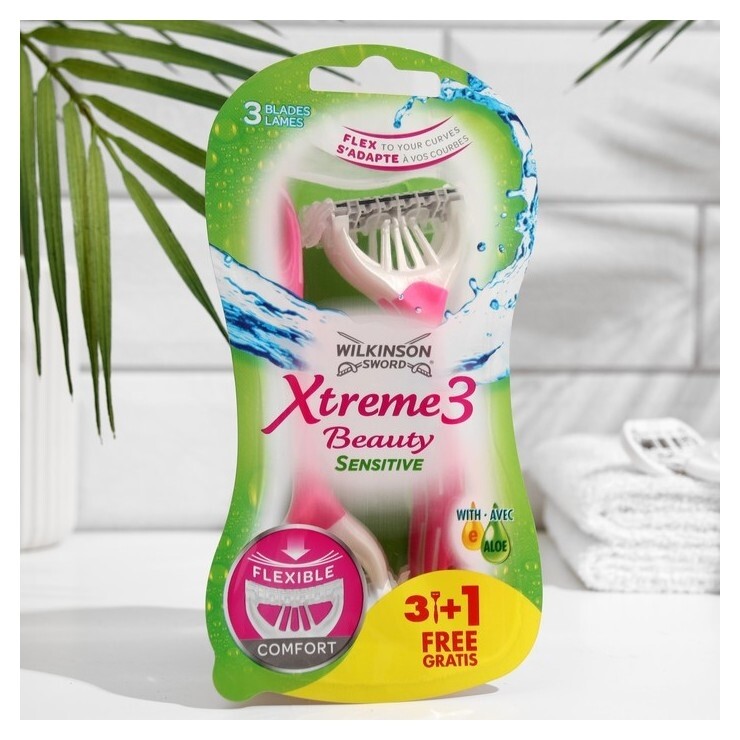 Станок для бритья одноразовый женский Wilkinson Sword Xtreme3 Beauty, 3 лезвия, 3+1 шт. Wilkinson Sword