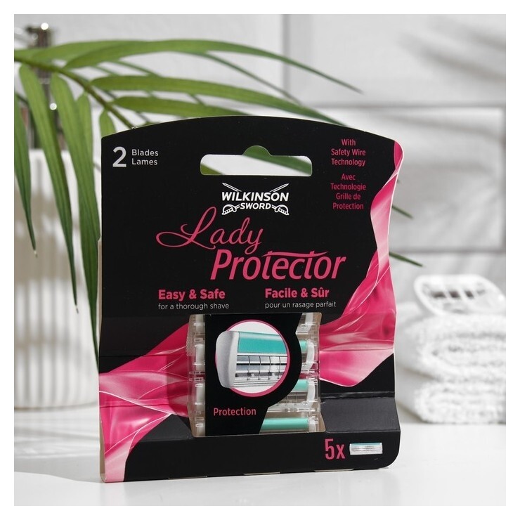 Сменные кассеты для бритья Wilkinson Sword Lady Protector, женские, 2 лезвия, 5 шт. Wilkinson Sword