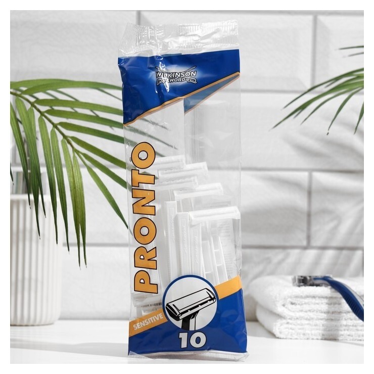 Станок для бритья одноразовый Wilkinson Sword Pronto Sensitive, 1 лезвие, 10 шт.  Wilkinson Sword