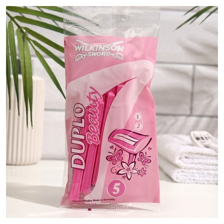 Станок для бритья одноразовый женский Wilkinson Sword Duplo Beauty, 2 лезвия, 5 шт.  Wilkinson Sword