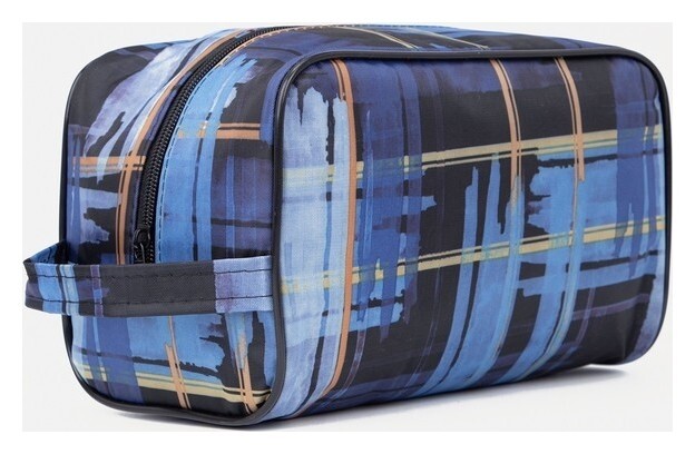 Косметичка на молнии, с подкладом, цвет синий  Бако Текстиль