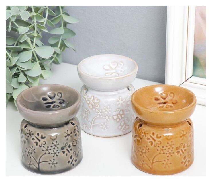 Аромалампа керамика "Бабочки" 7х6,5х6,5 см  