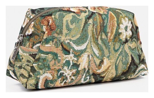 Косметичка на молнии, с подкладом, цвет разноцветный/зелёный  Золотой дождь