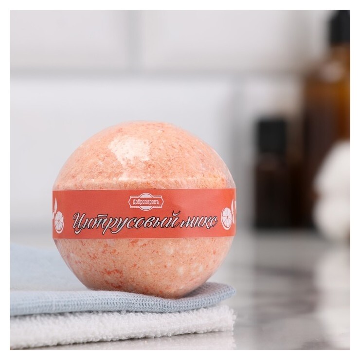 Бомбочка для ванны "Цитрусовый" апельсин, грейпфрут, лимон Добропаровъ  Добропаровъ