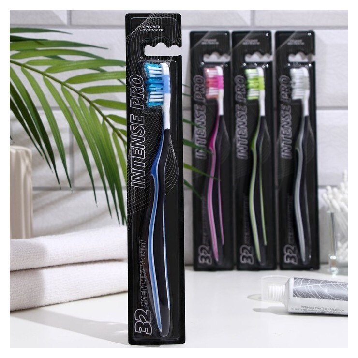 Щетка зубная "32 жемчужины", Intense Pro, средней жесткости  Modum