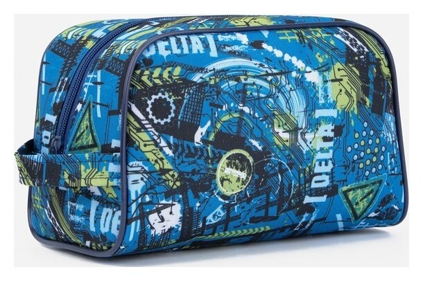 Косметичка на молнии, цвет синий  Бако Текстиль