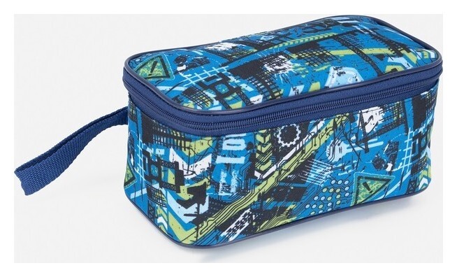 Косметичка на молнии, с подкладом, цвет синий  Бако Текстиль