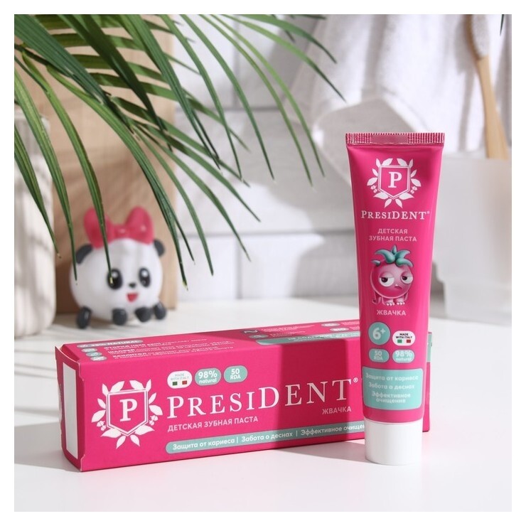 Зубная паста детская President 6+ лет жвачка, 43 мл  President