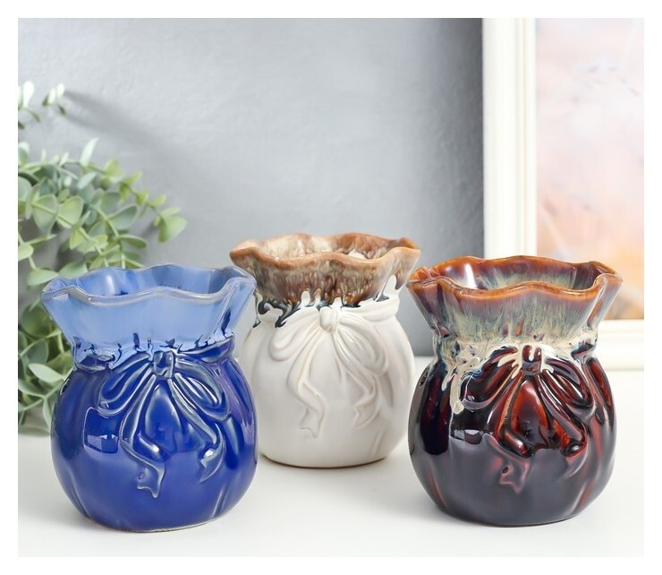 Аромалампа керамика "Мешочек с бантиком" 10х10х11,5 см 