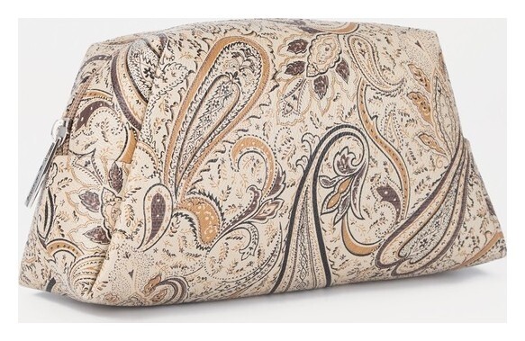 Косметичка на молнии, цвет бежевый  Золотой дождь