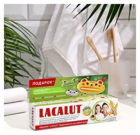 Промо-набор детская зубная паста Lacalut Kids 4-8, 50 мл+выдавливатель для зубной пасты. Lacalut