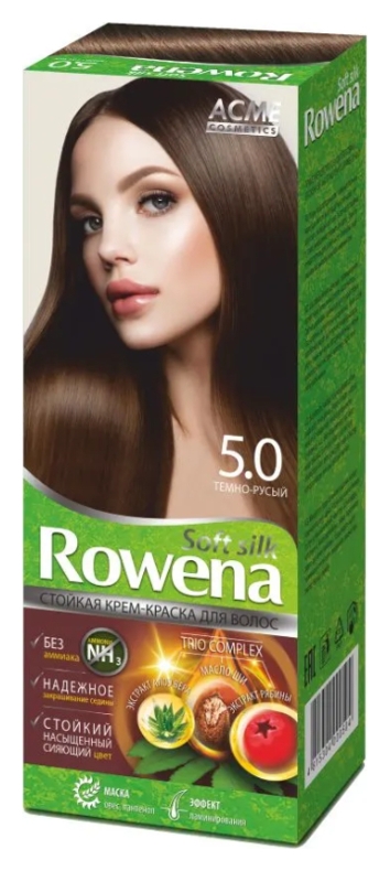 

Cтойкая крем-краска для волос Rowena Soft Silk, Тон 6.0 натуральный русый
