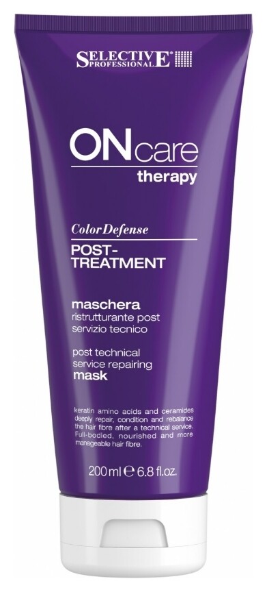  Восстанавливающая маска для волос после химической обработки "Post-treatment ColorDefense"  Selective Professional
