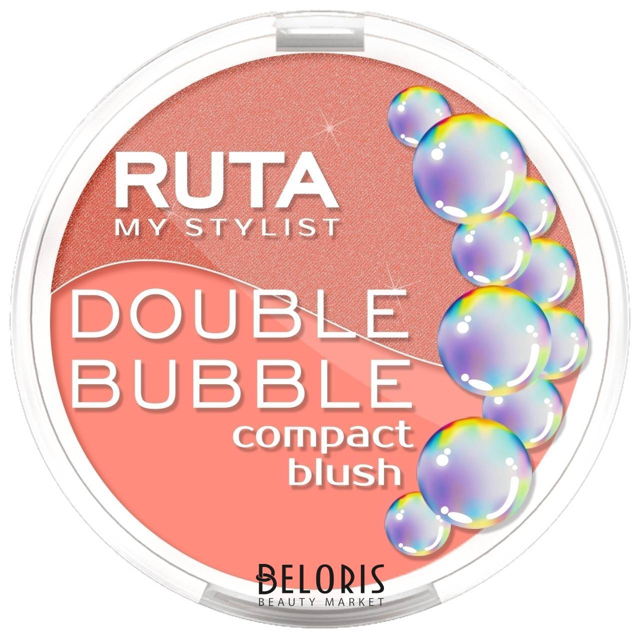 Румяна для лица двойные компактные Double Bubble Ruta