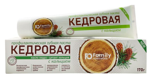 Зубная паста Кедровая с кальцием Vilsendent  Family cosmetics