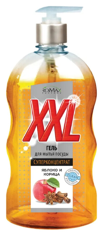 Гель для мытья посуды Яблоко и Корица XXL ROMAX