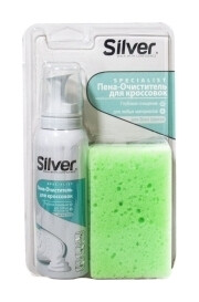 Пена-очиститель для кроссовок и губка Universal Silver