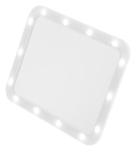 Зеркало KZ-01, подсветка, настольное, 14 диодов, 4хАА (не в комплекте), белое LuazON Home