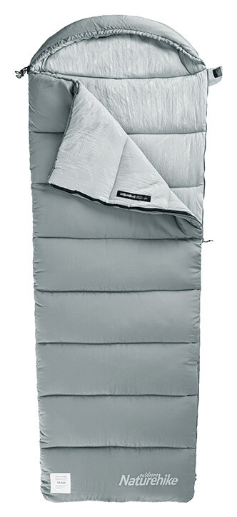 Ультралёгкий спальный мешок M300 хлопковый с капюшоном весна осень, молния справа Naturehike