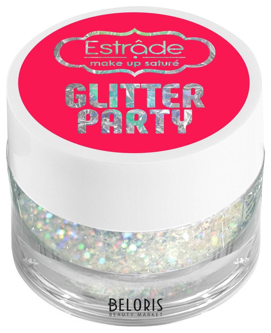 Гелевый глиттер для лица, тела и волос GLITTER PARTY Estrade