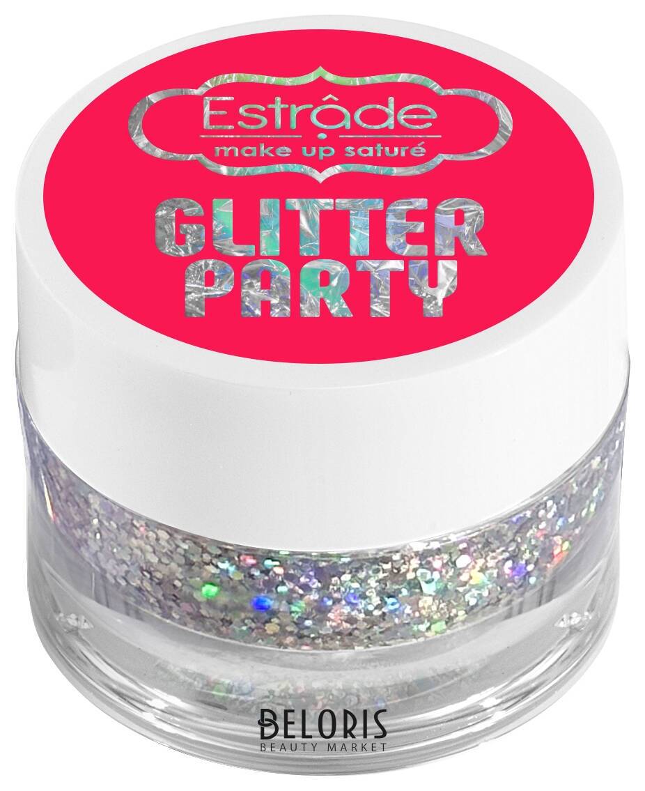 Гелевый глиттер для лица, тела и волос GLITTER PARTY Estrade