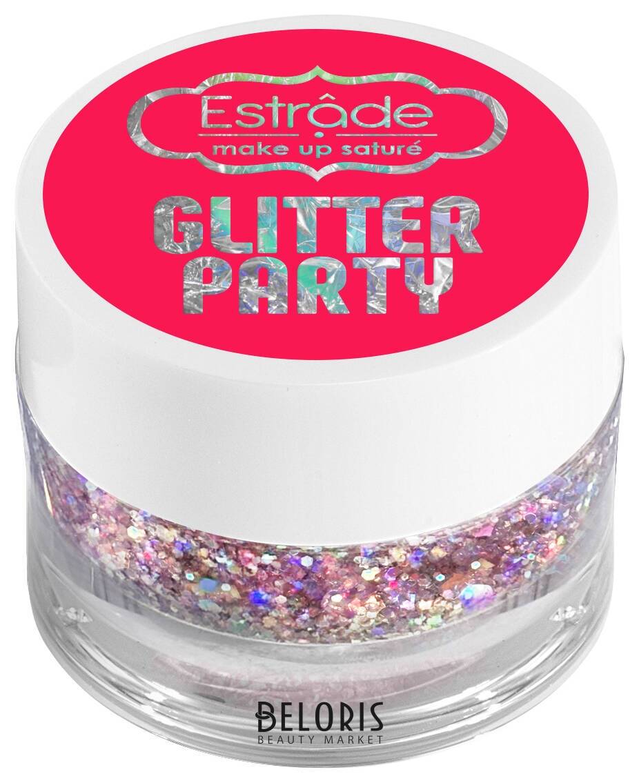 Гелевый глиттер для лица, тела и волос GLITTER PARTY Estrade