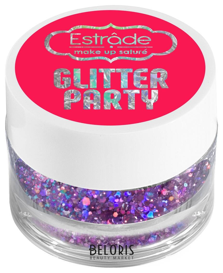 Гелевый глиттер для лица, тела и волос GLITTER PARTY Estrade