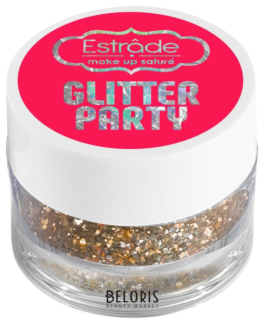 Гелевый глиттер для лица, тела и волос GLITTER PARTY Estrade