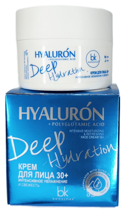 Крем для лица 30+ Интенсивное увлажнение и свежесть Belkosmex Hyaluron Deep Hydration