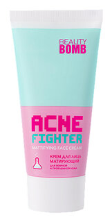 Крем для лица матирующий для жирной и проблемной кожи "Acne Fighter"  Beauty bomb